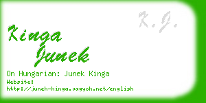 kinga junek business card